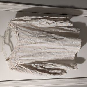 Loft Ceam Linen Blend Long Sleeve Blouse